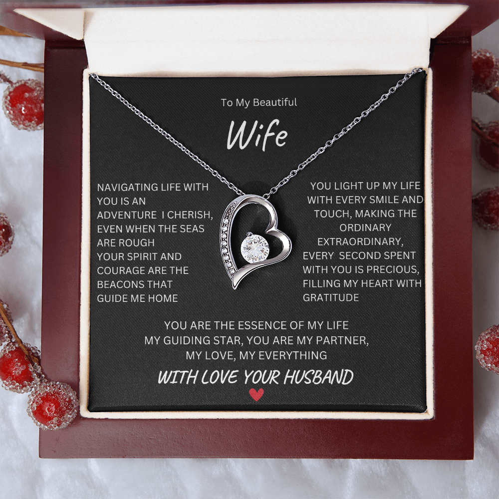 To My Beautiful Wife | My Everything | Forever Love Necklace