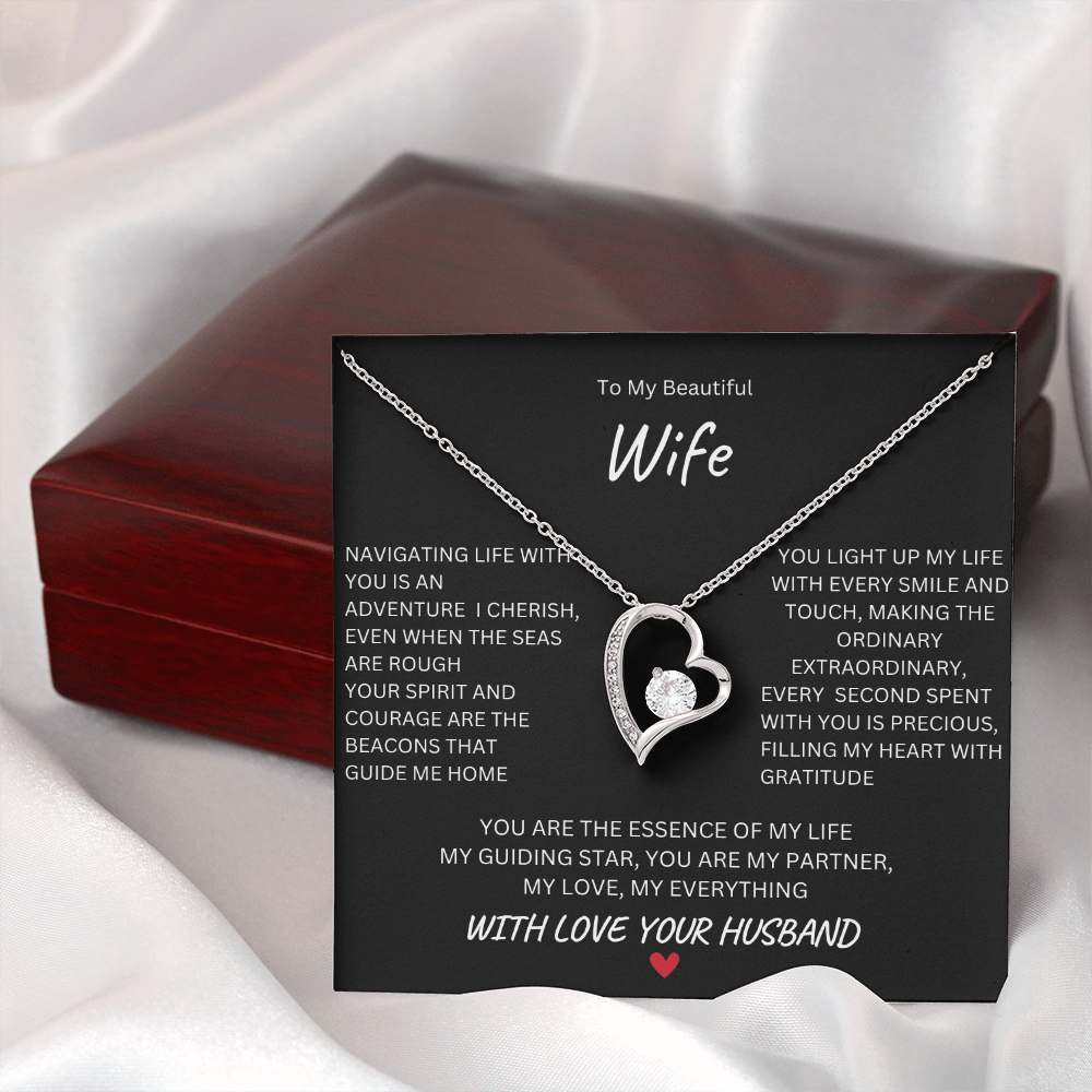 To My Beautiful Wife | My Everything | Forever Love Necklace
