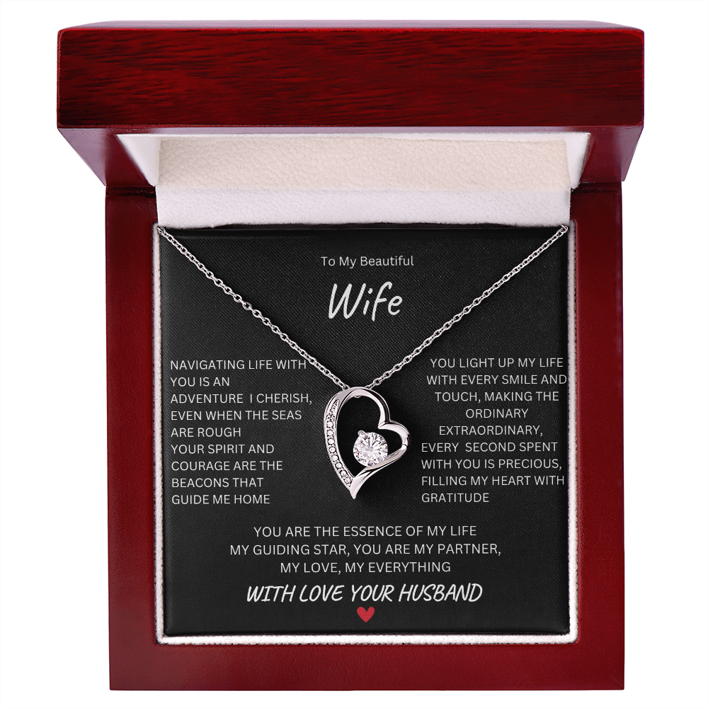 To My Beautiful Wife | My Everything | Forever Love Necklace