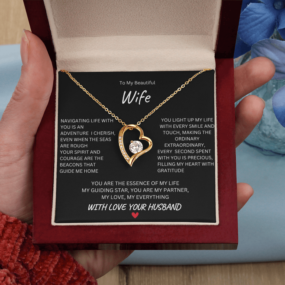 To My Beautiful Wife | My Everything | Forever Love Necklace