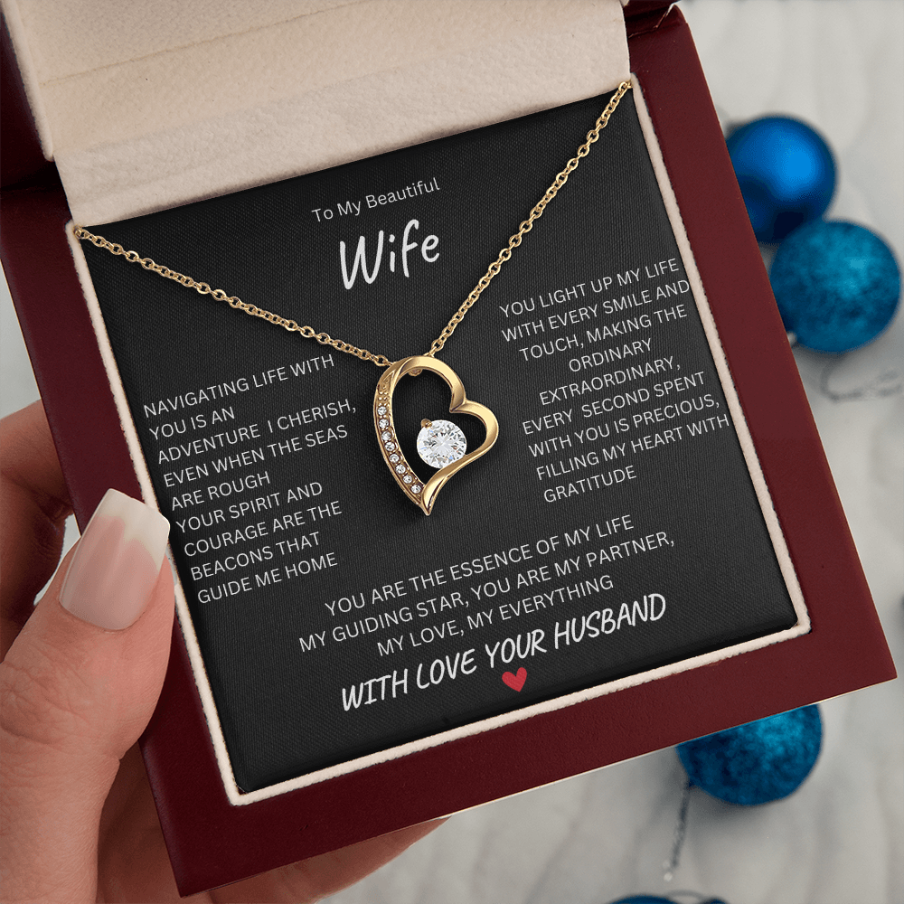 To My Beautiful Wife | My Everything | Forever Love Necklace