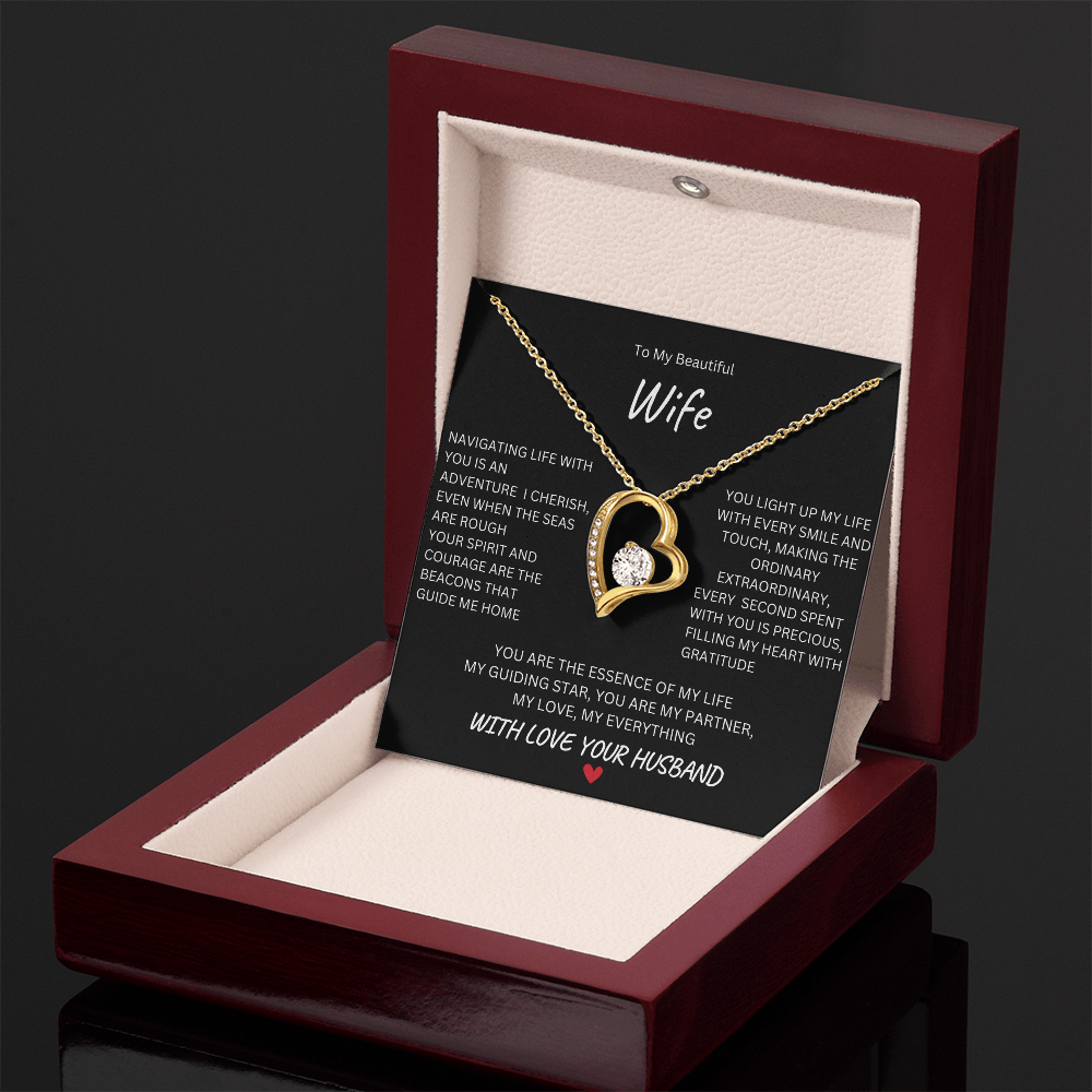 To My Beautiful Wife | My Everything | Forever Love Necklace