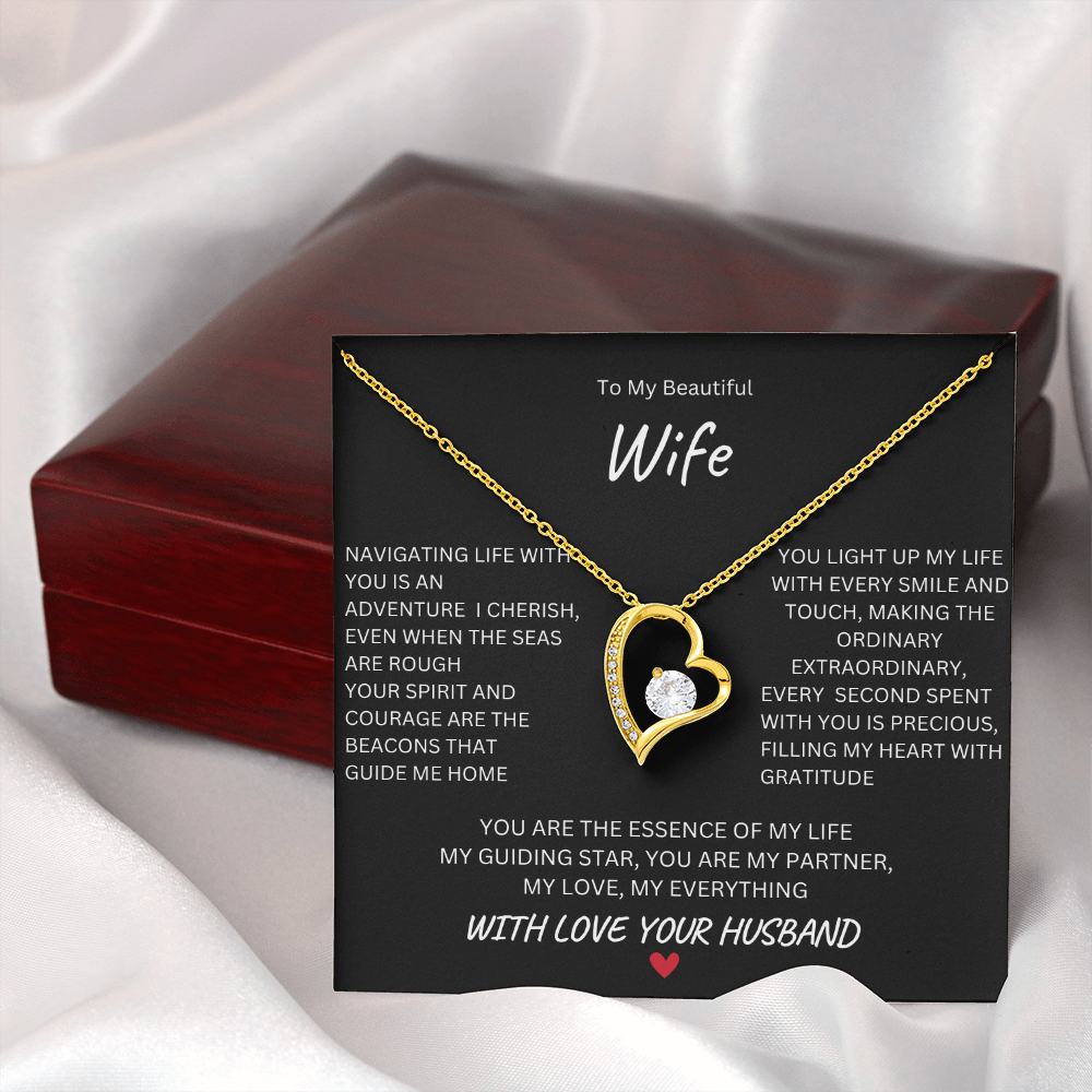 To My Beautiful Wife | My Everything | Forever Love Necklace