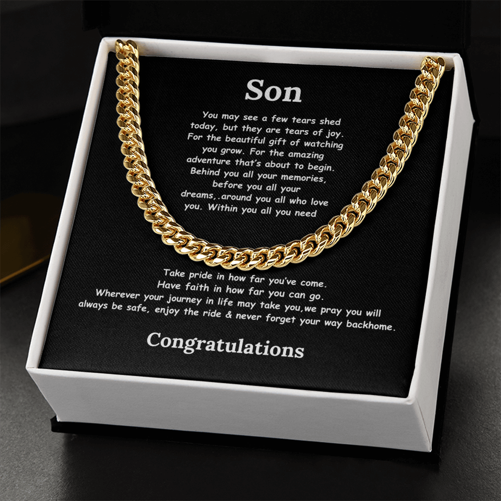Son Graduation Cuban Chain