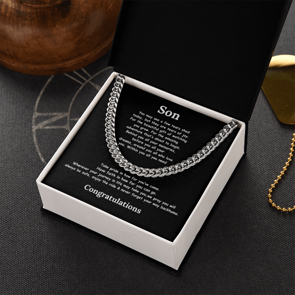 Son Graduation Cuban Chain
