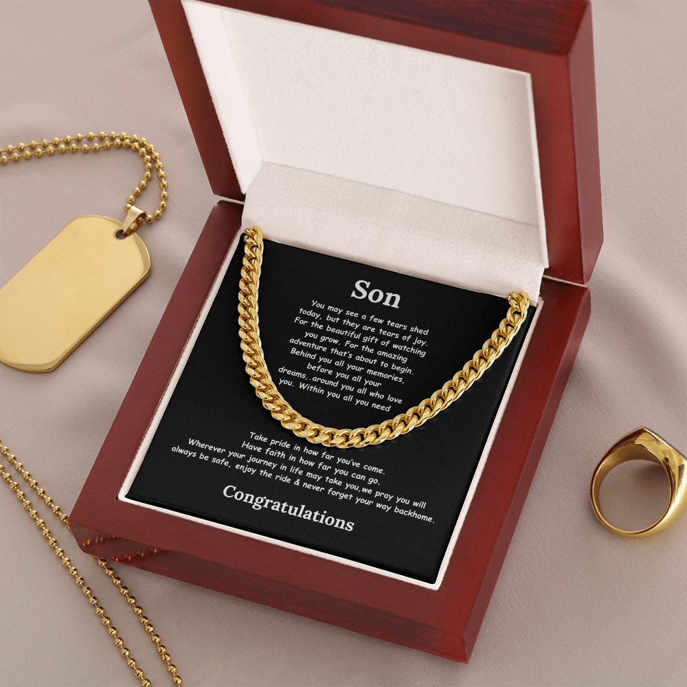 Son Graduation Cuban Chain
