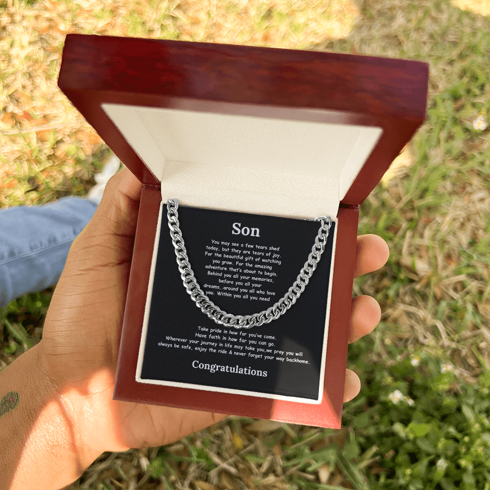 Son Graduation Cuban Chain