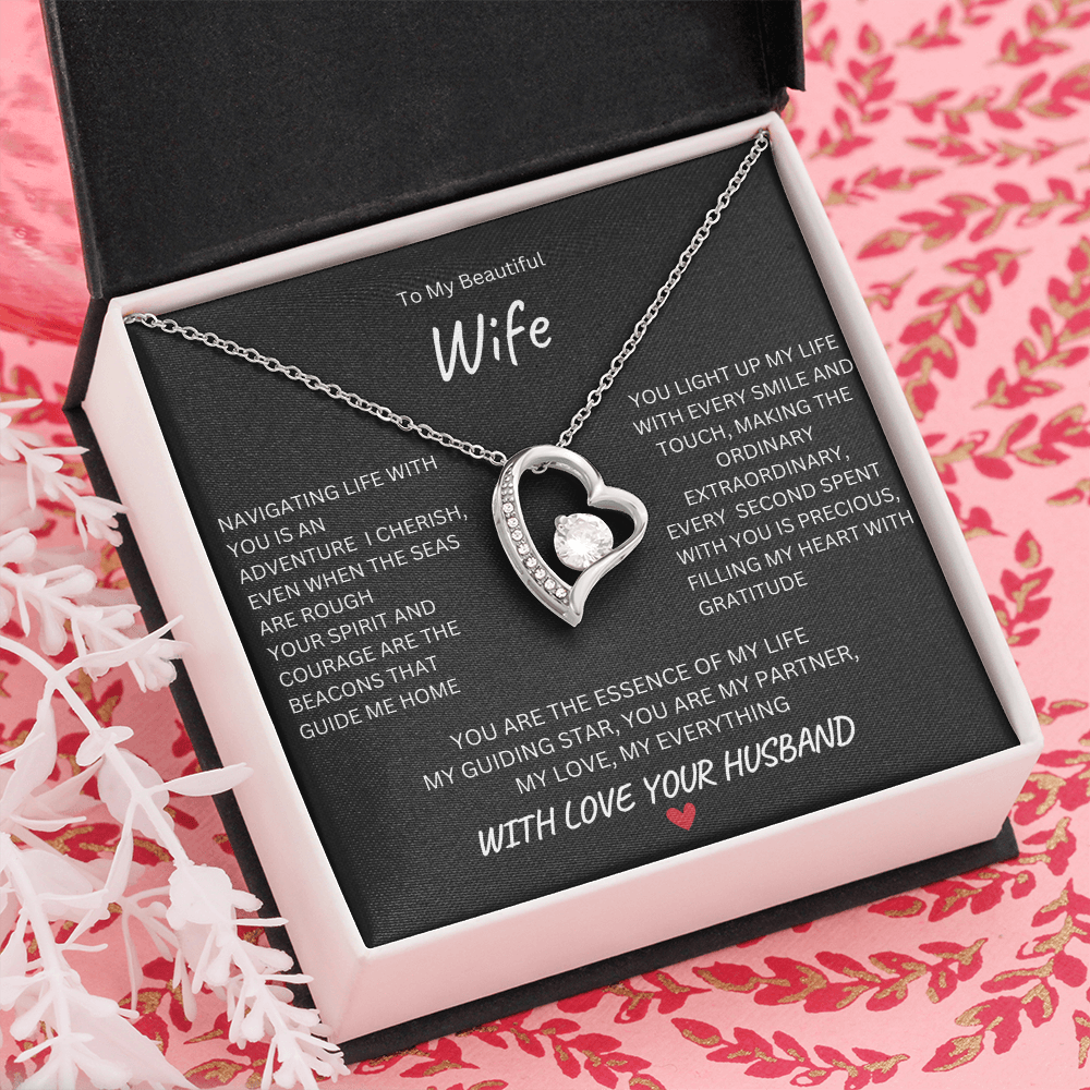 To My Beautiful Wife | My Everything | Forever Love Necklace