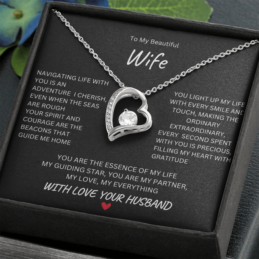 To My Beautiful Wife | My Everything | Forever Love Necklace