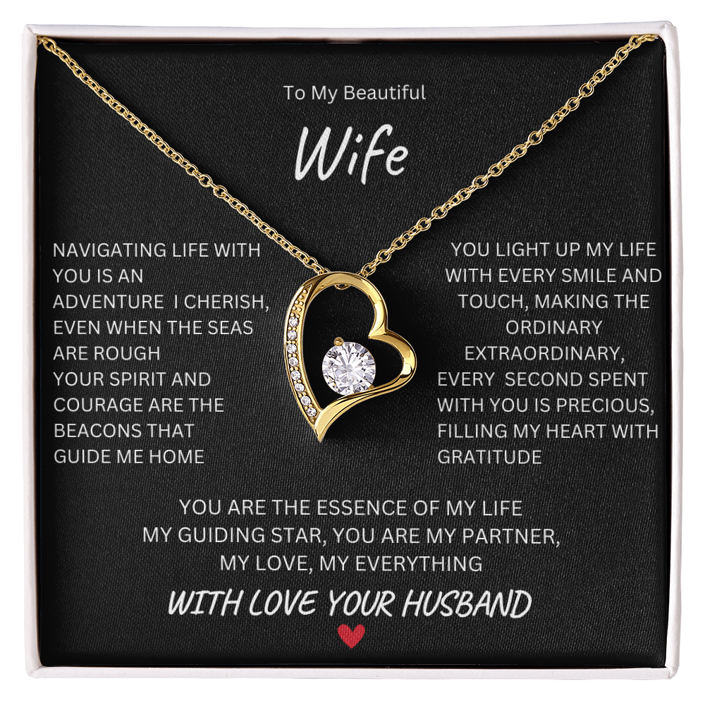 To My Beautiful Wife | My Everything | Forever Love Necklace