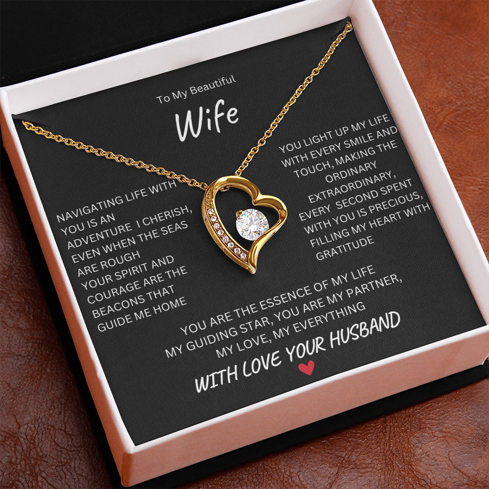 To My Beautiful Wife | My Everything | Forever Love Necklace