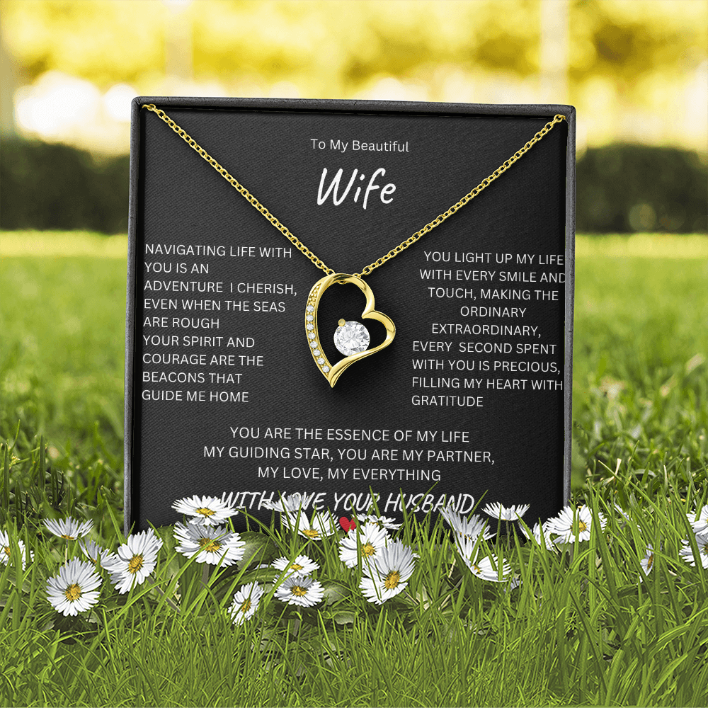To My Beautiful Wife | My Everything | Forever Love Necklace