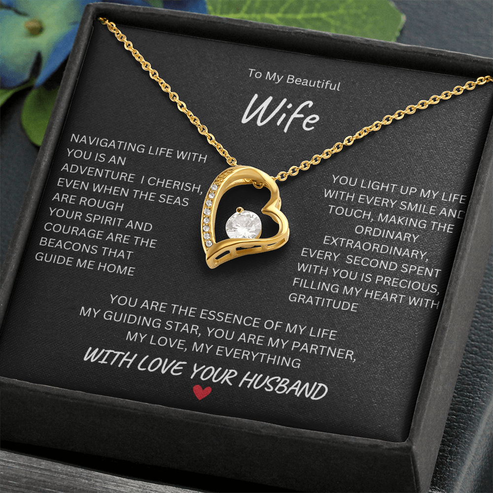 To My Beautiful Wife | My Everything | Forever Love Necklace