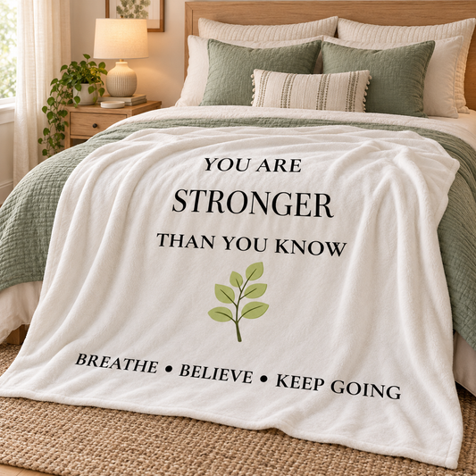 You Are Stronger Than You Know Comfort & Encouragement Blanket