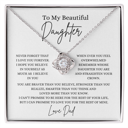 To My Beautiful Daughter Love, Dad