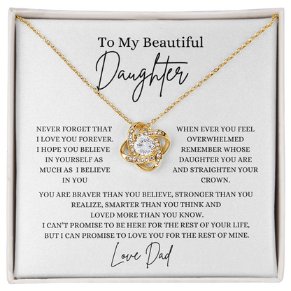 To My Beautiful Daughter Love, Dad