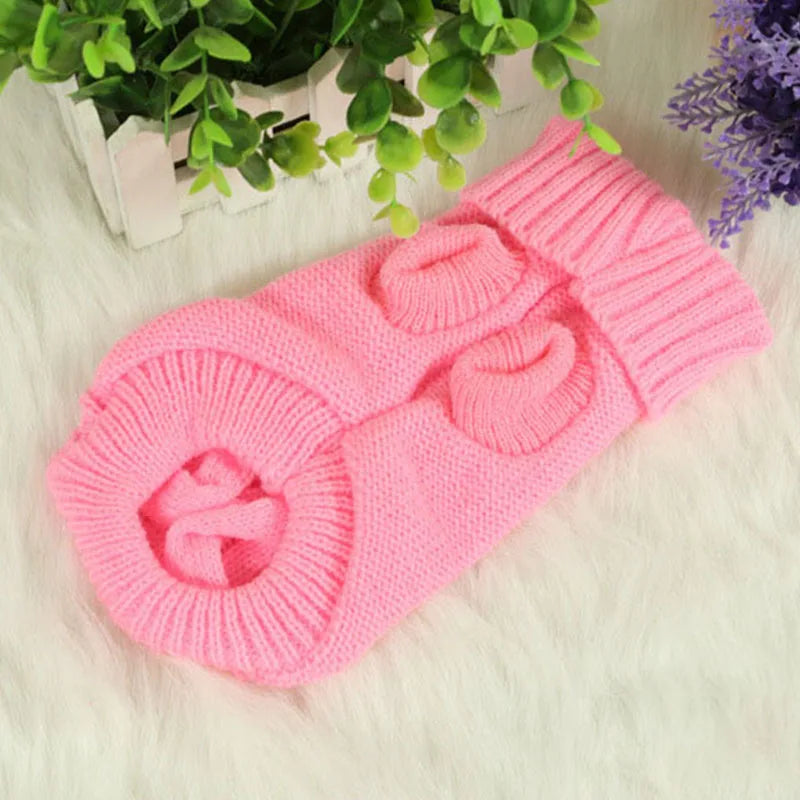 Dog Winter Clothes Knitted Pet Clothes For Small Medium Dogs