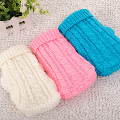 Dog Winter Clothes Knitted Pet Clothes For Small Medium Dogs