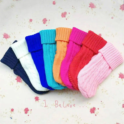 Dog Winter Clothes Knitted Pet Clothes For Small Medium Dogs