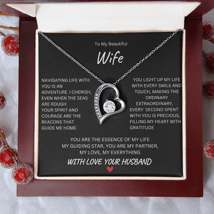 To My Beautiful Wife | My Everything | Forever Love Necklace