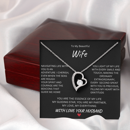 To My Beautiful Wife | My Everything | Forever Love Necklace