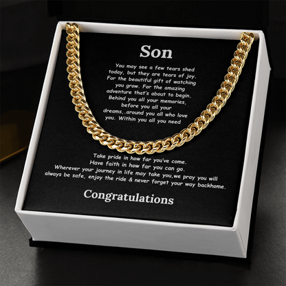 Son Graduation  Cuban Chain