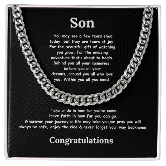 Son Graduation  Cuban Chain