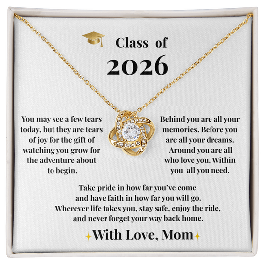 To My Daughter – Graduation 2026 Necklace /With Love, Mom