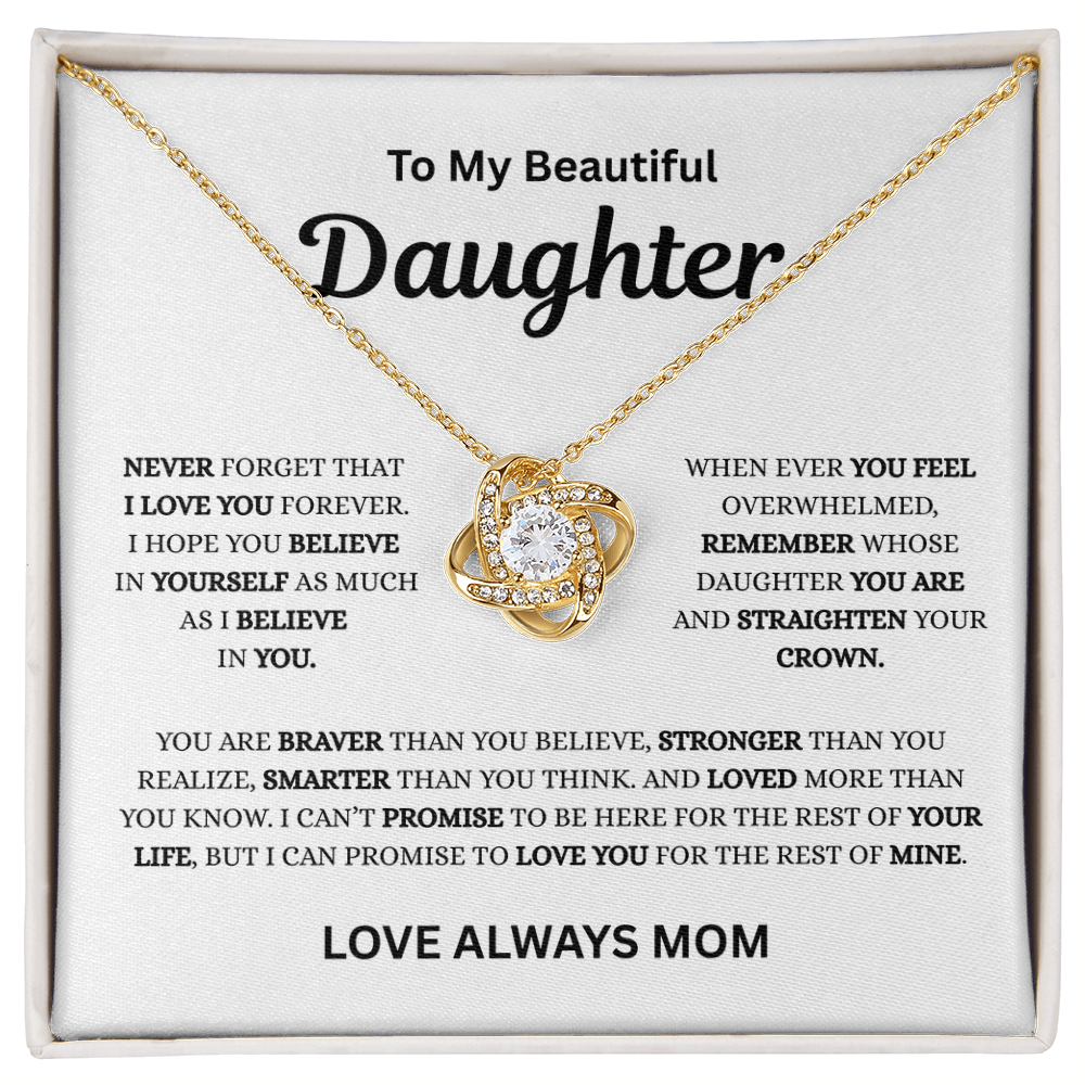 To My Beautiful Daughter Love, Mom