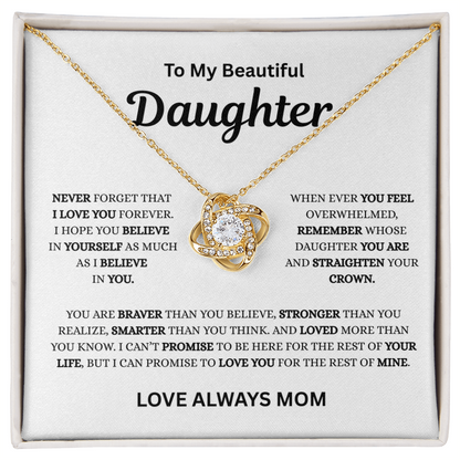 To My Beautiful Daughter Love, Mom