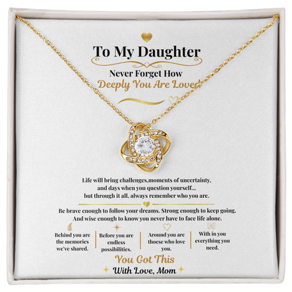 To My Daughter ~ "Never Forget How Deeply You Are Loved ~ You Got This"