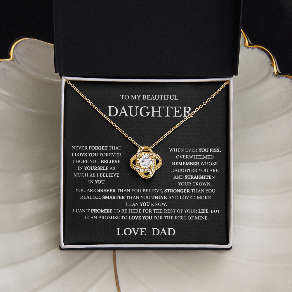 My Beautiful Daughter Love Knot Necklace