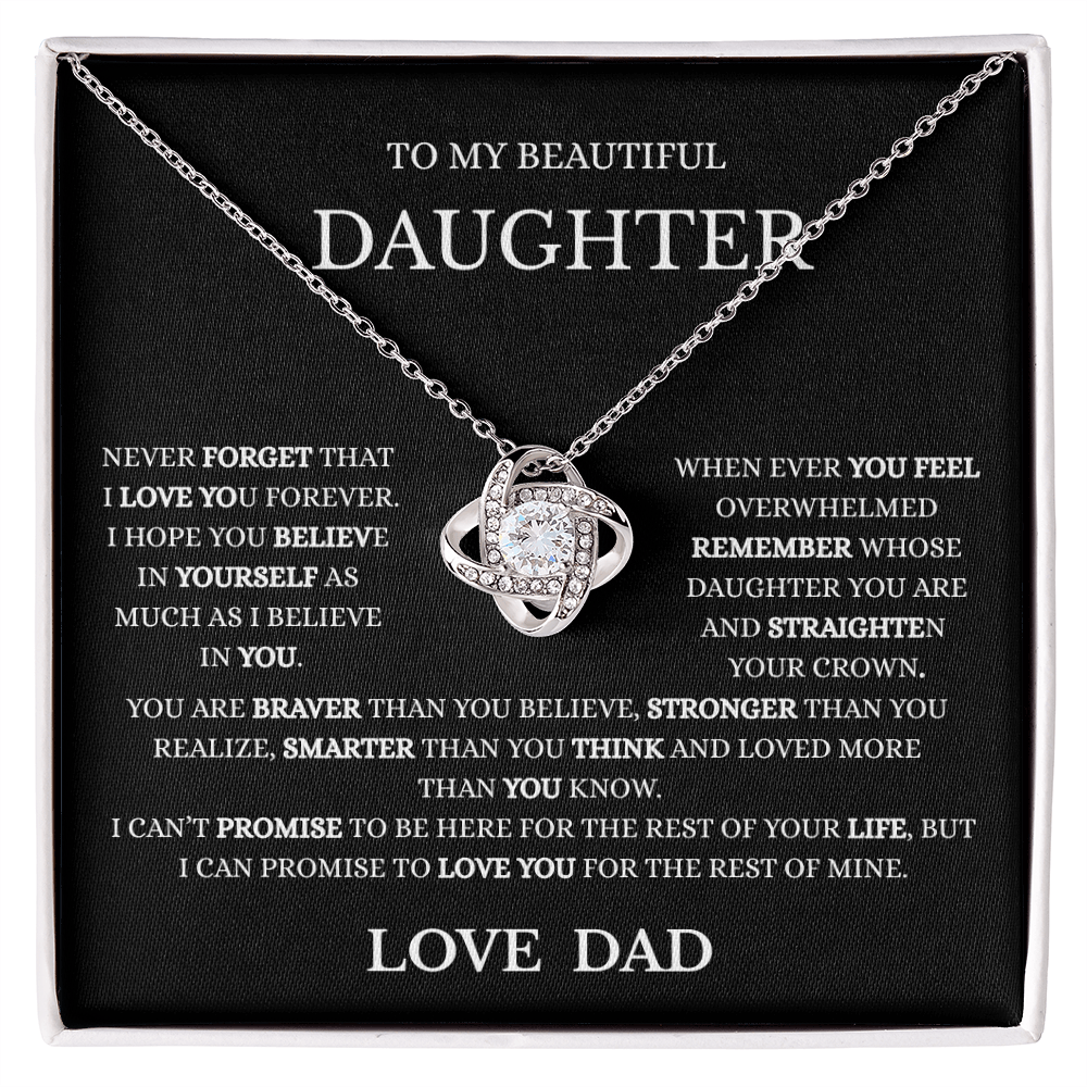 My Beautiful Daughter Love Knot Necklace