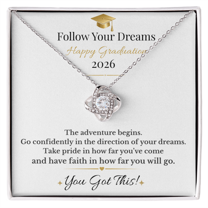 Follow your Dreams 2026 Gold Knot Necklace