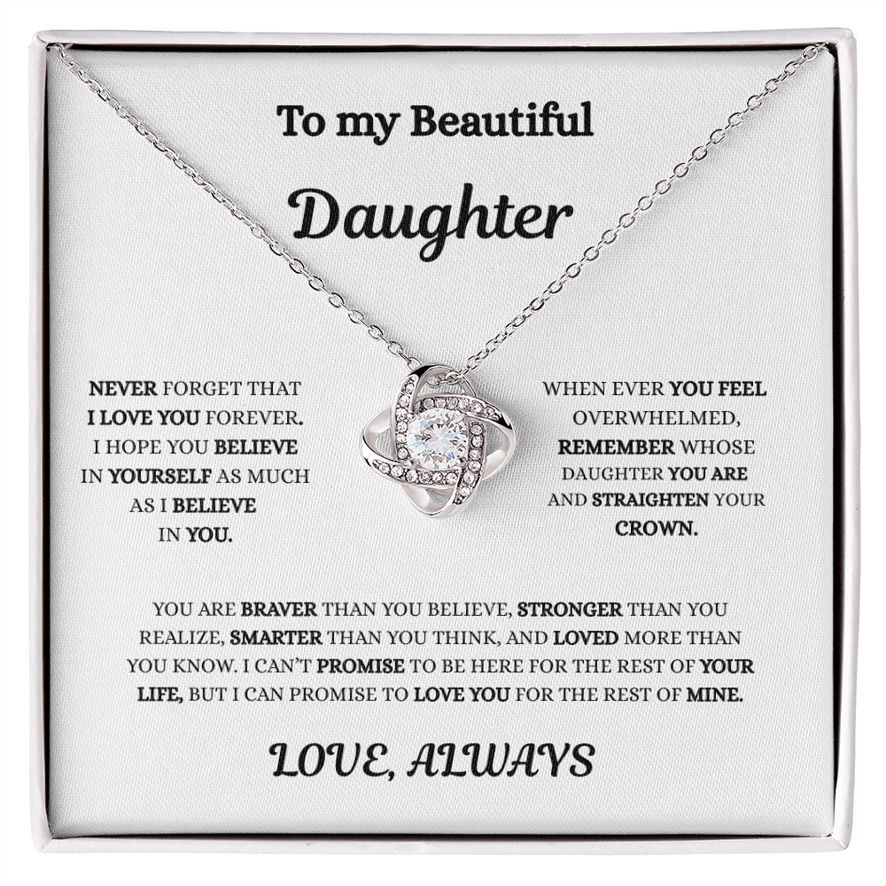 "To My Daughter- Love Always Necklace
