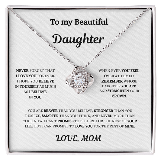 “To My Daughter - Love Mom Necklace