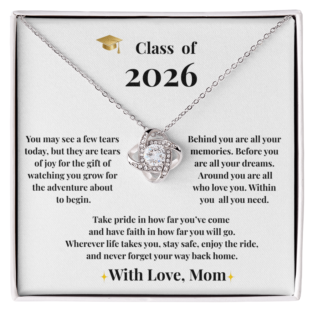 To My Daughter – Graduation 2026 Necklace /With Love, Mom