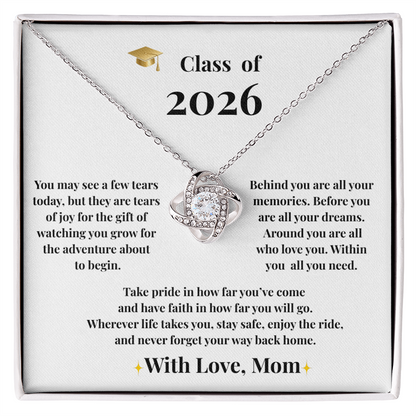 To My Daughter – Graduation 2026 Necklace /With Love, Mom