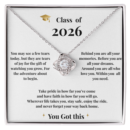 Class of 2026 Necklace/ You Got This