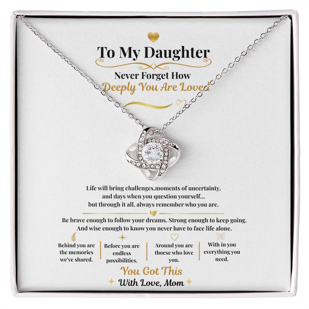 To My Daughter ~ "Never Forget How Deeply You Are Loved ~ You Got This"