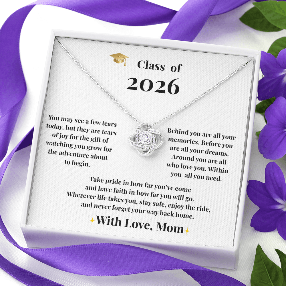 To My Daughter – Graduation 2026 Necklace /With Love, Mom