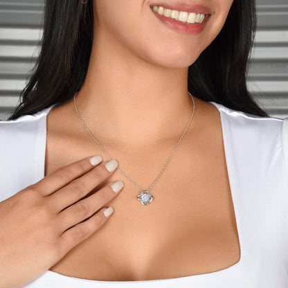 To My Daughter – Forever in My Heart Love Knot Necklace