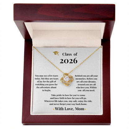 To My Daughter – Graduation 2026 Necklace /With Love, Mom