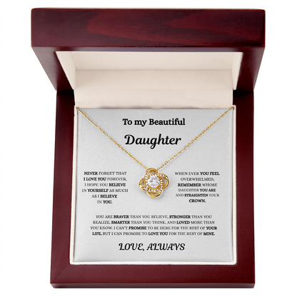 "To My Daughter- Love Always Necklace