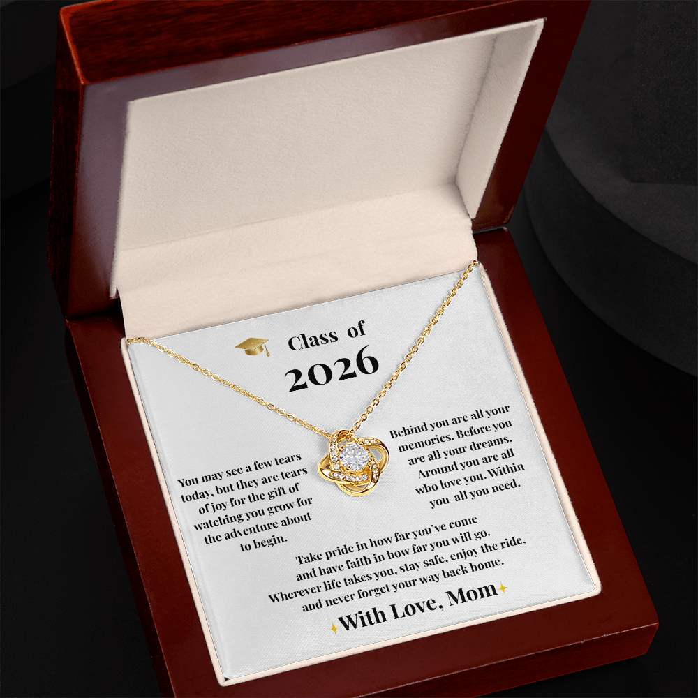 To My Daughter – Graduation 2026 Necklace /With Love, Mom