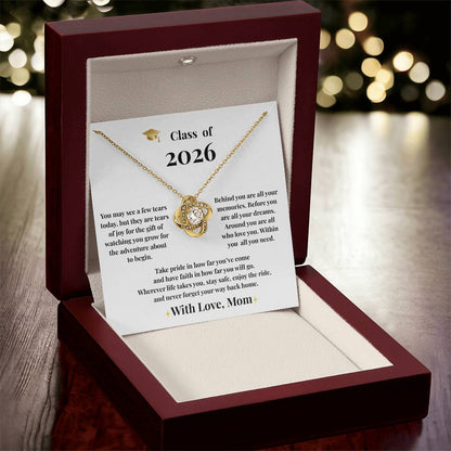 To My Daughter – Graduation 2026 Necklace /With Love, Mom