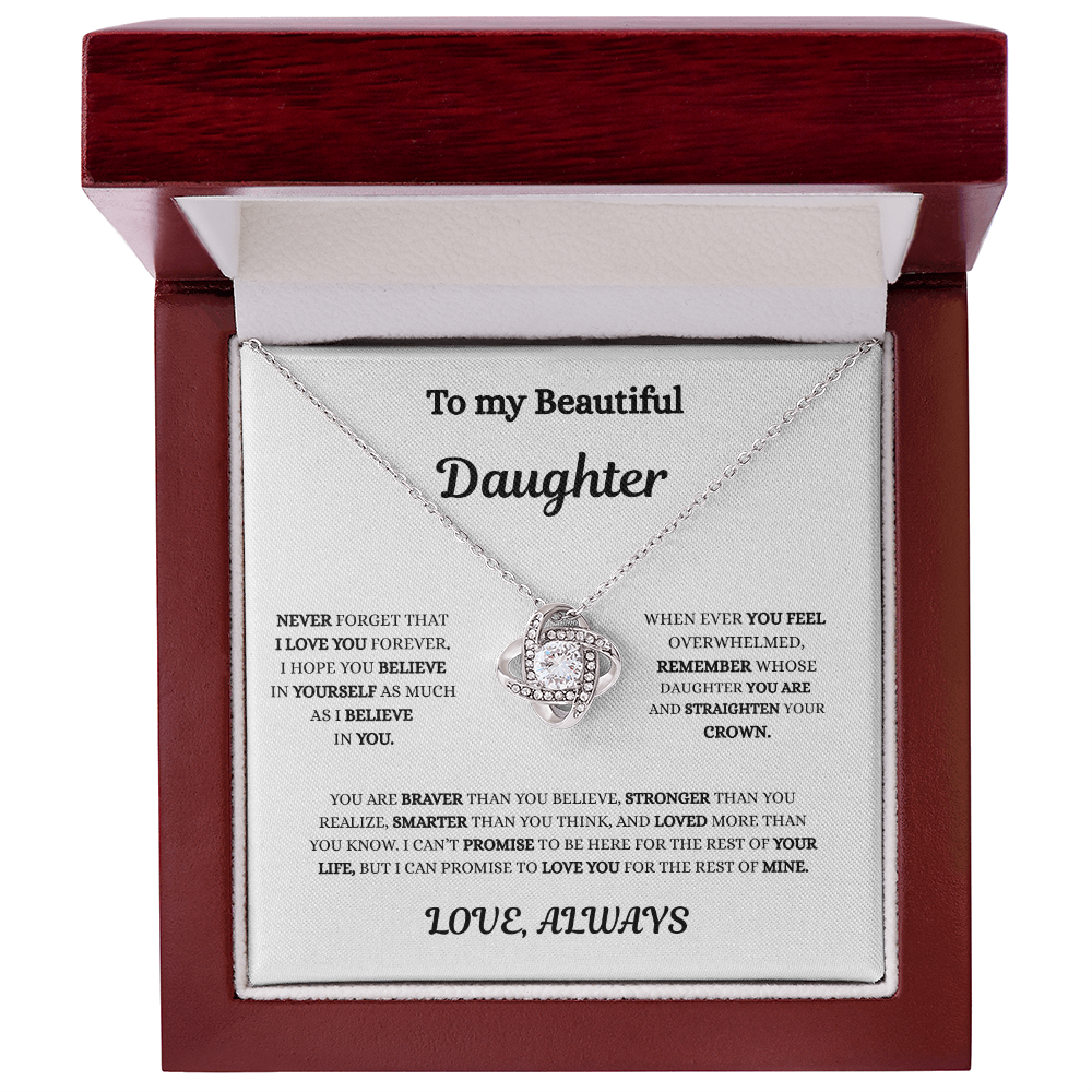 "To My Daughter- Love Always Necklace