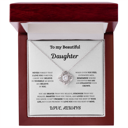 "To My Daughter- Love Always Necklace