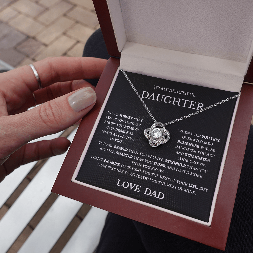 My Beautiful Daughter Love Knot Necklace