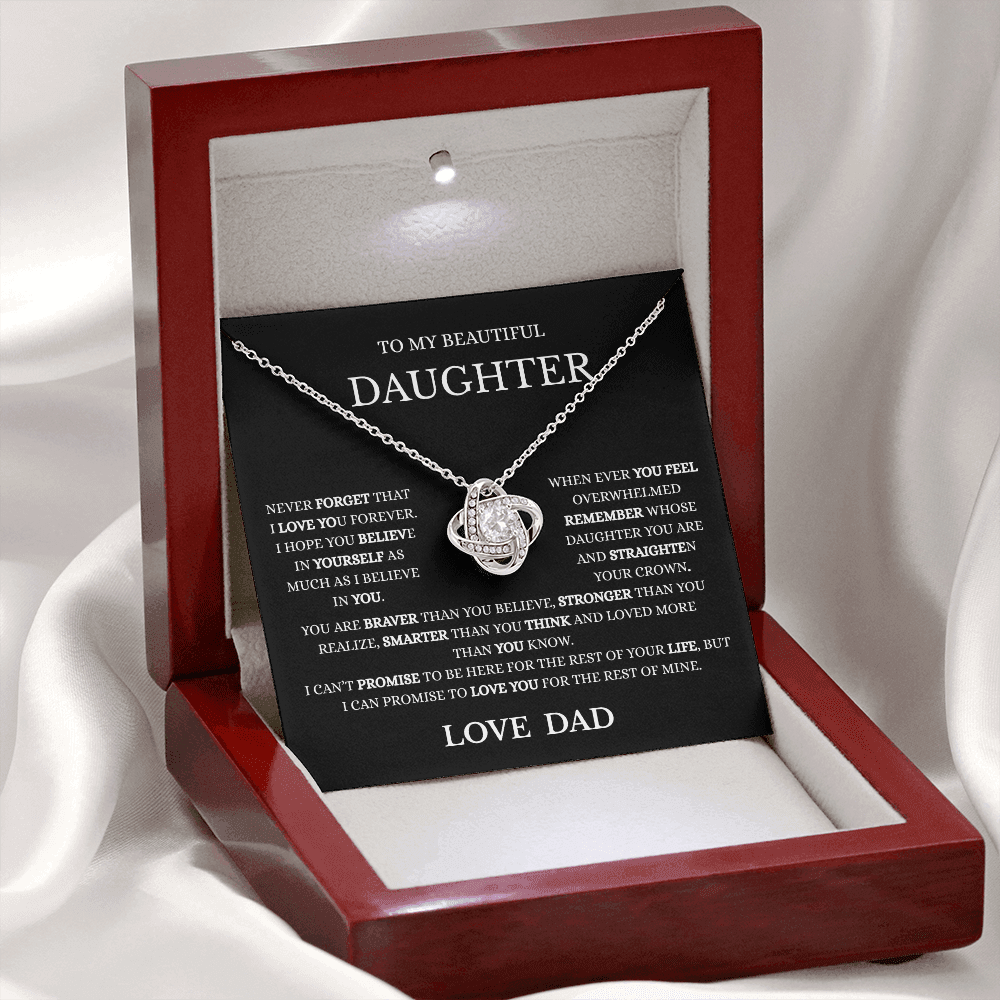 My Beautiful Daughter Love Knot Necklace